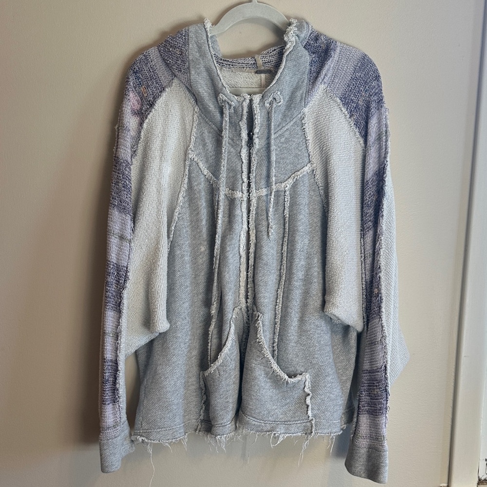 Free people Gray and Purple Women's Sweater